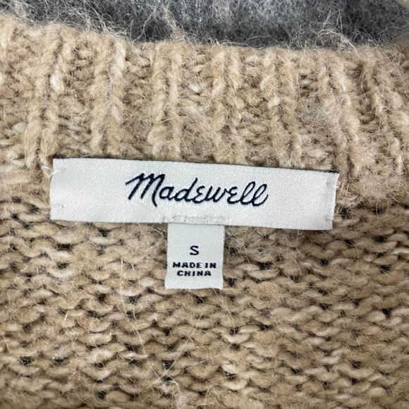 Madewell Sweater Small Beige Baxter Crew Neck Long Sleeve Alpaca Blend - Picture 9 of 10